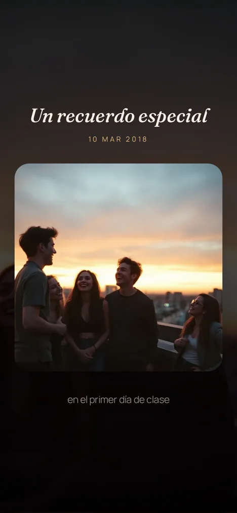 Recuerdo especial — El momento con ustedes y el grupo que quedó para siempre.