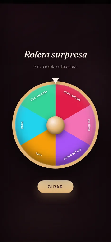 Roleta — Uma surpresa a cada giro para vocês e a turma.