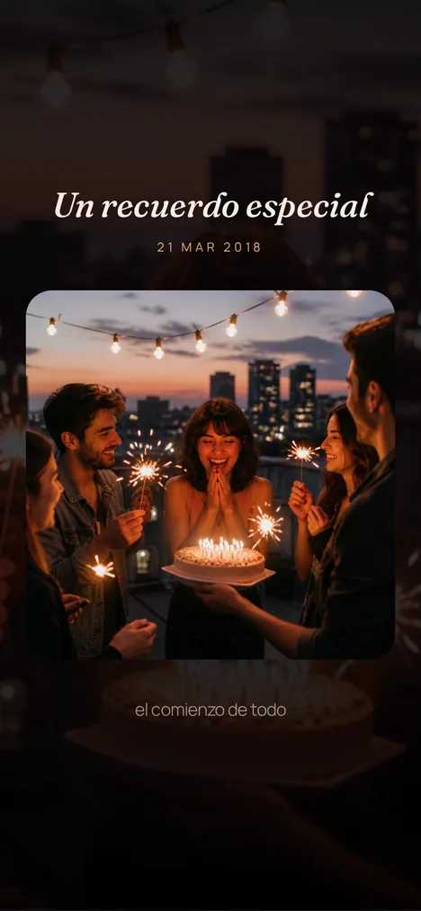 Recuerdo especial — El momento con quien cumple años que quedó para siempre.