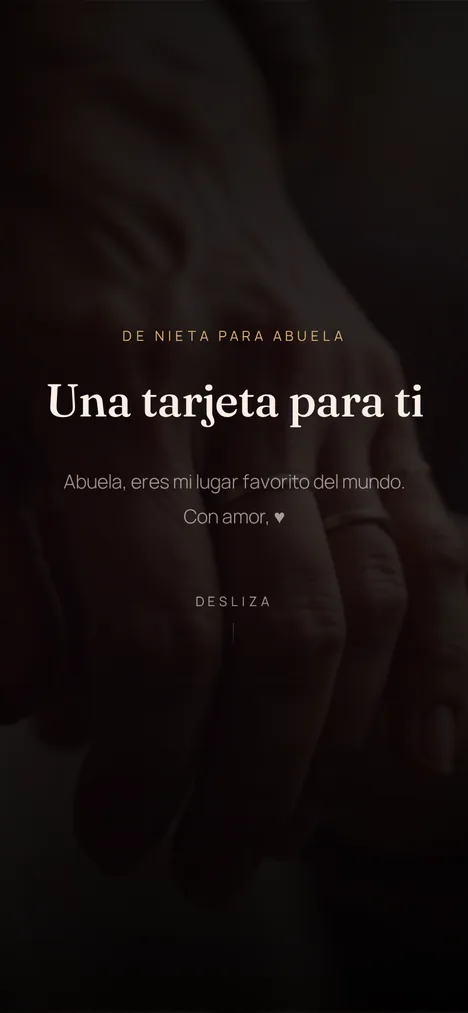 La portada — La apertura que revela la sorpresa para tú y tu abuela.