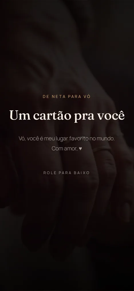 A capa — A abertura que revela a surpresa para você e sua avó.