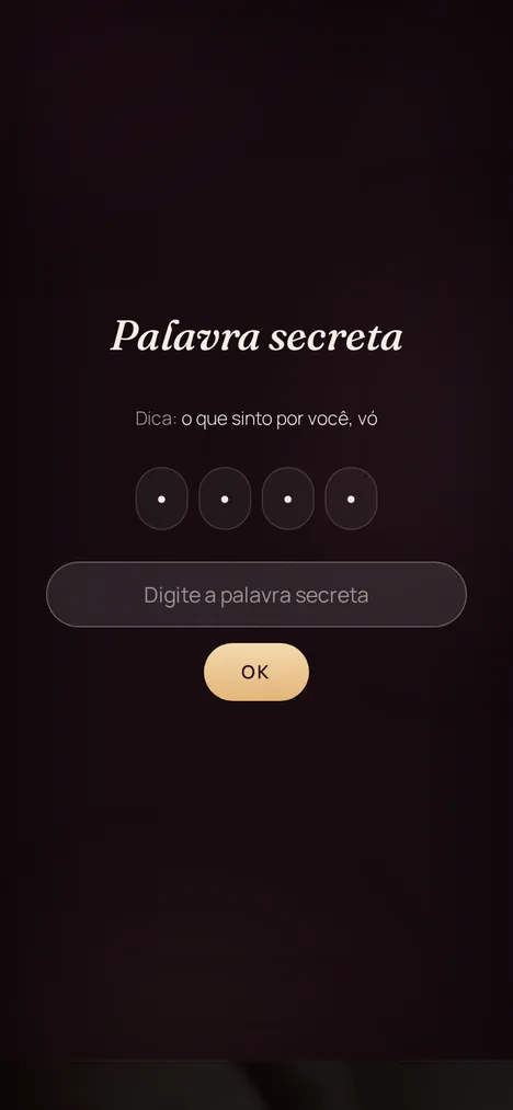 Palavra secreta — Um mini-jogo que só você e sua avó entende.