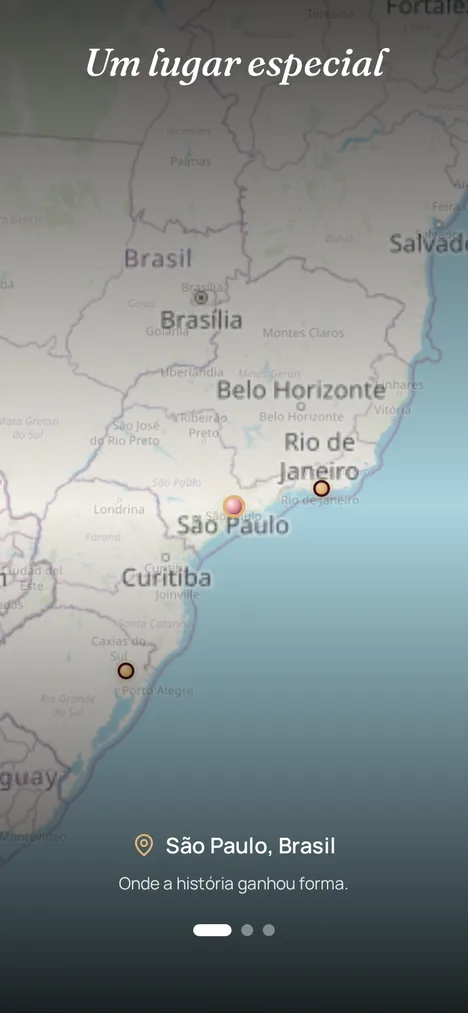 Mapa real — Os lugares que marcaram vocês dois.