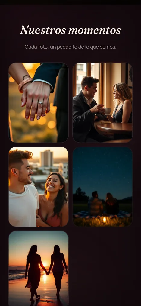 Galería de fotos — Las fotos de quien amas en galería cinematográfica.