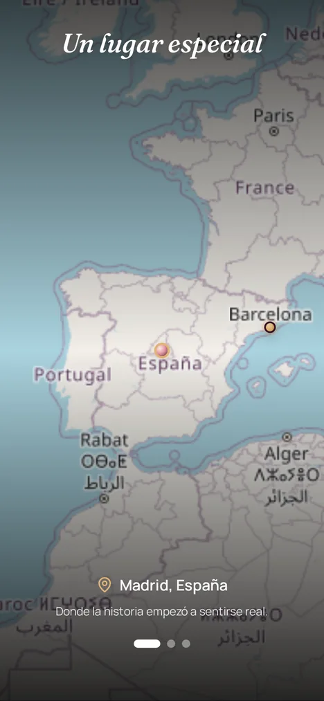 Mapa real — Los lugares que marcaron a ustedes dos.