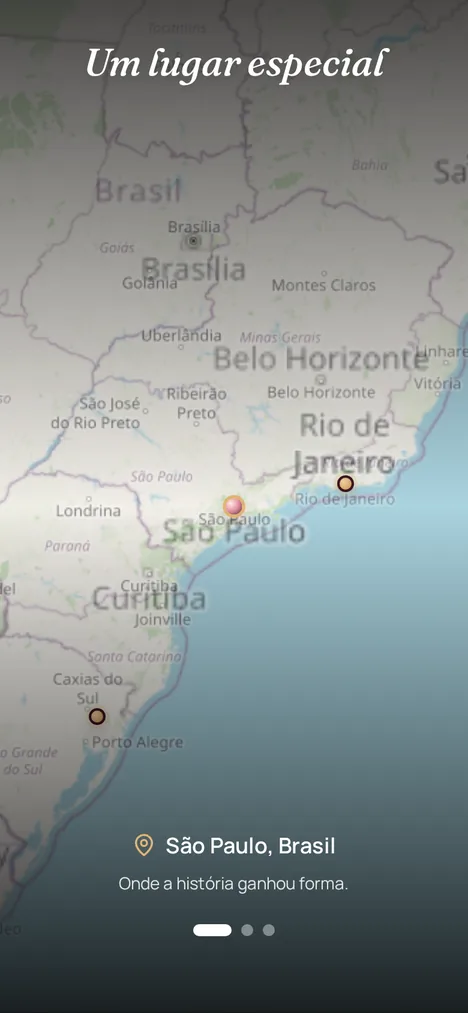Mapa real — Os lugares que marcaram vocês dois.