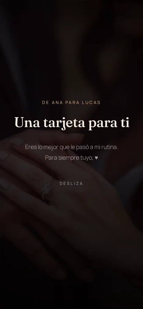La portada — La apertura que revela la sorpresa para ustedes dos.