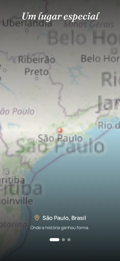 Mapa real — Os lugares que marcaram vocês dois.