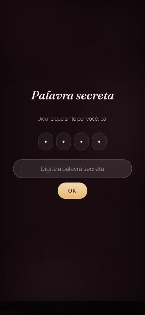 Palavra secreta — Um mini-jogo que só você e seu pai entende.