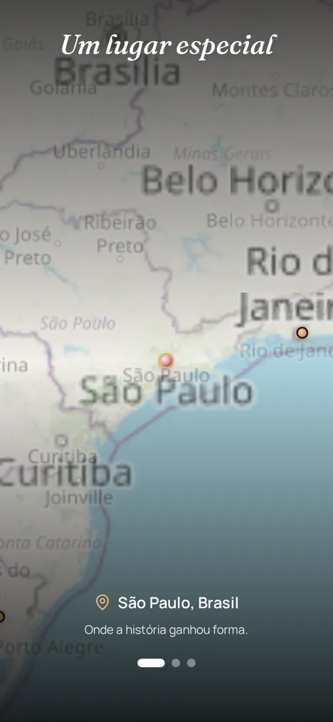 Mapa real — Os lugares que marcaram você e seu pai.