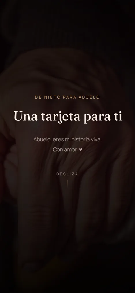 La portada — La apertura que revela la sorpresa para tú y tu abuelo.