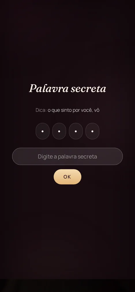 Palavra secreta — Um mini-jogo que só você e seu avô entende.